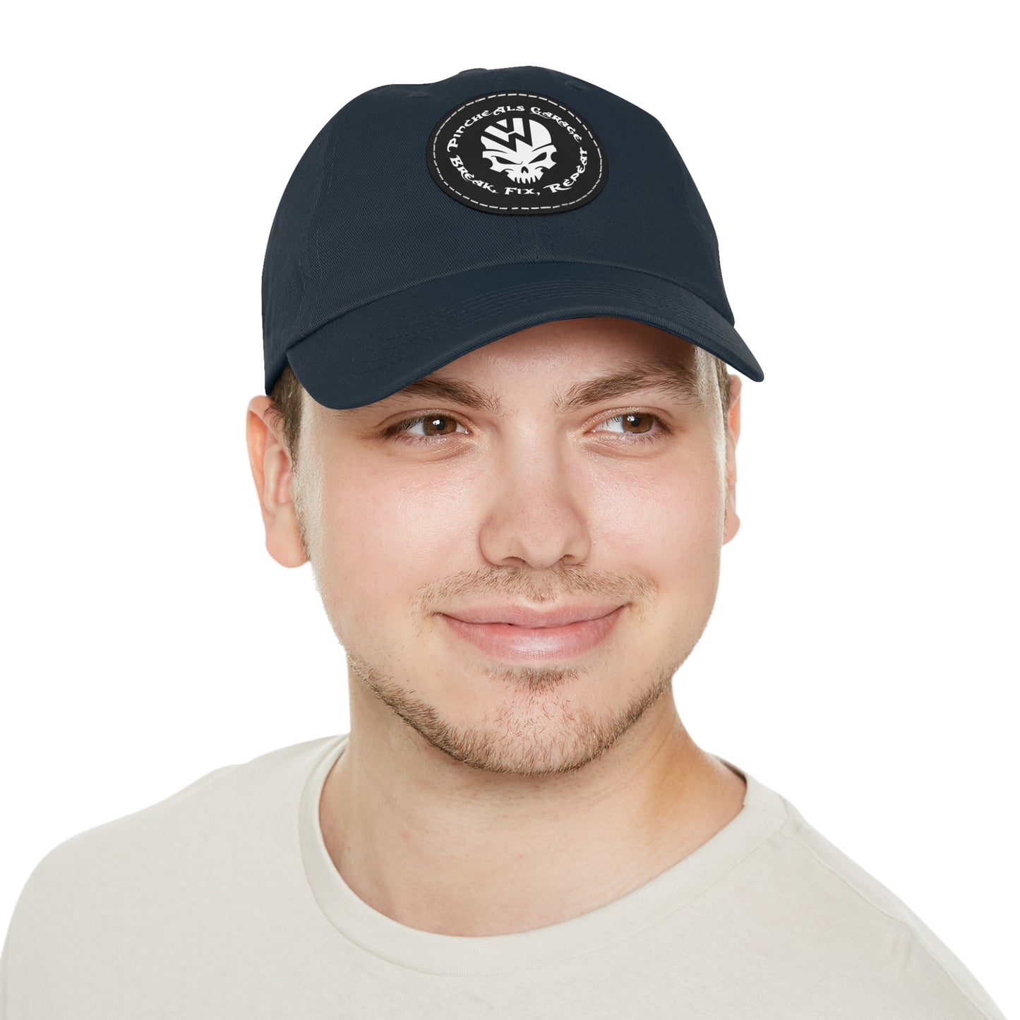 PincheAls Garage Leather Patch Hat
