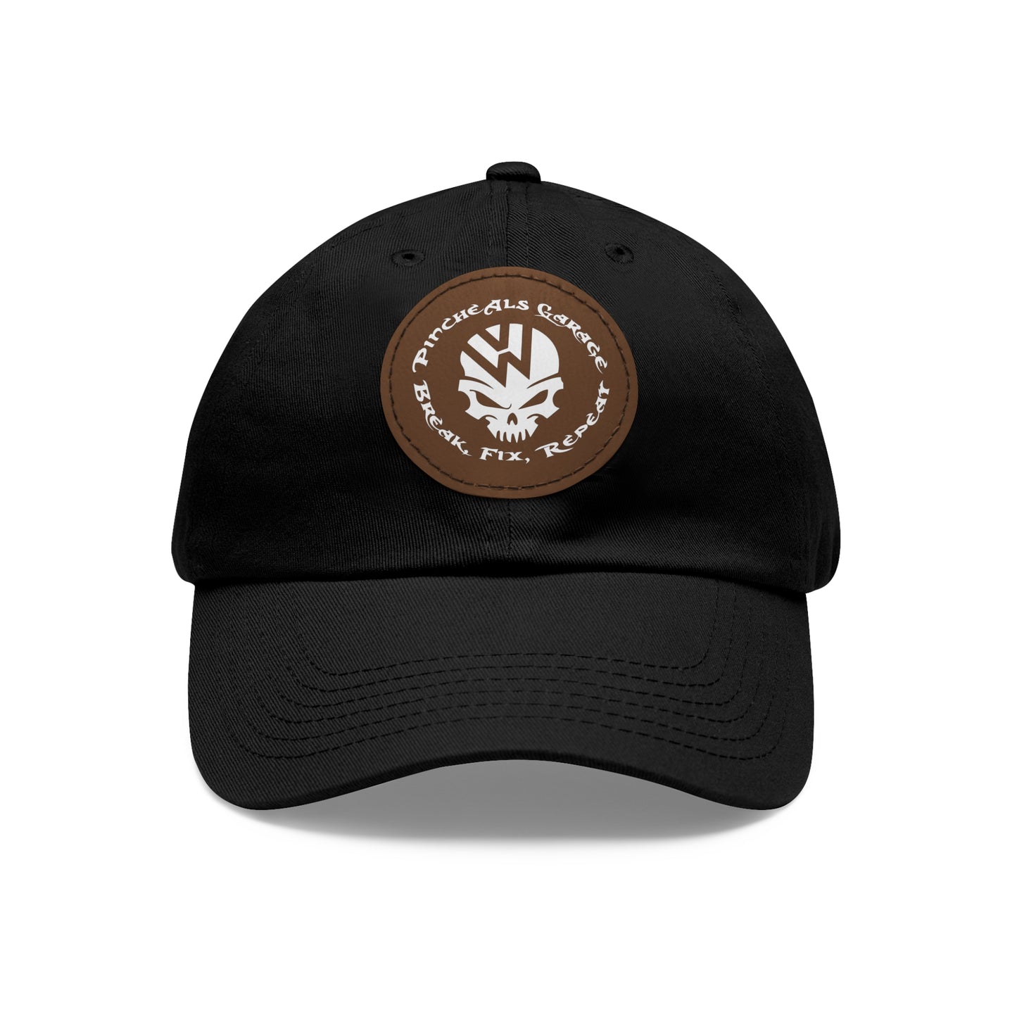 PincheAls Garage Leather Patch Hat