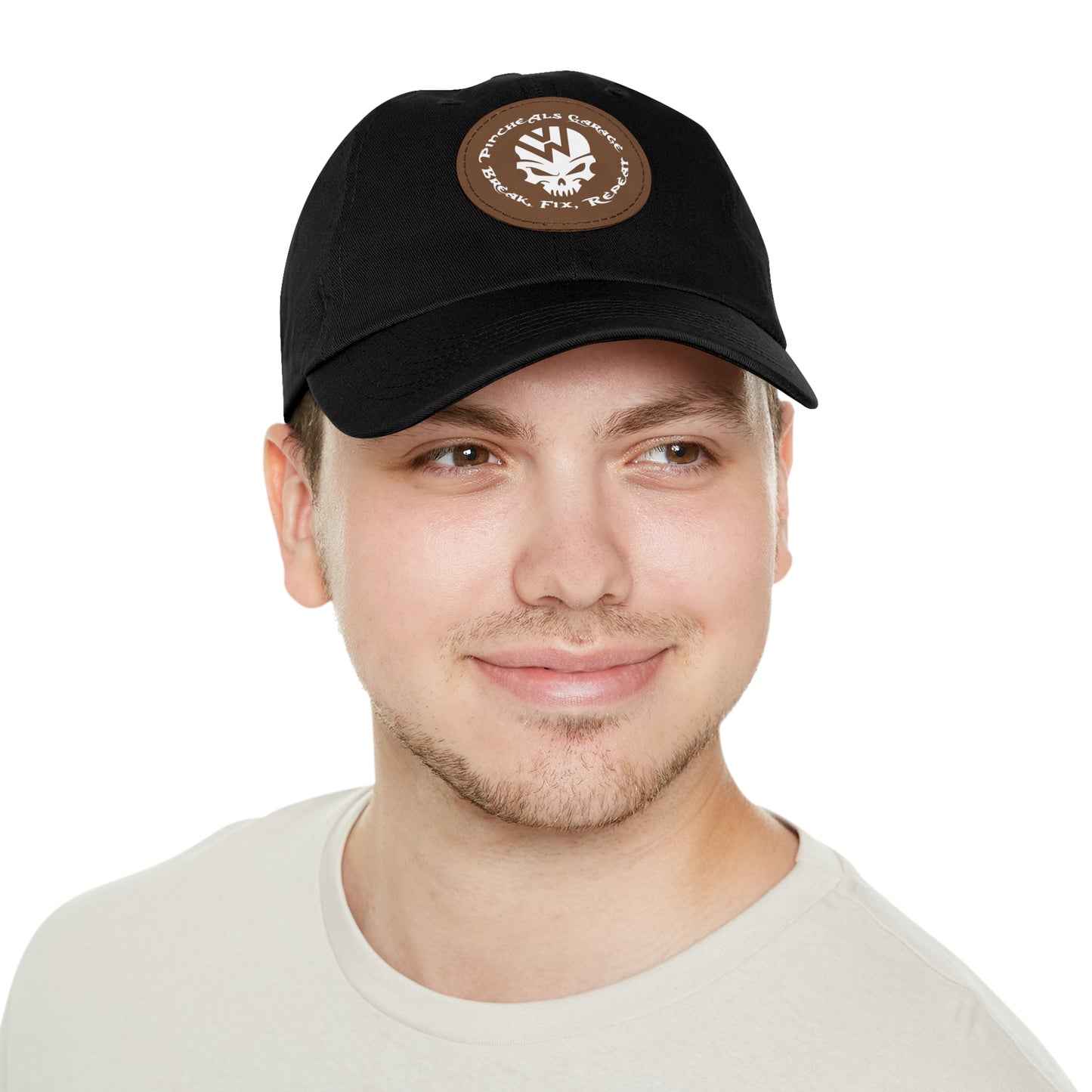 PincheAls Garage Leather Patch Hat