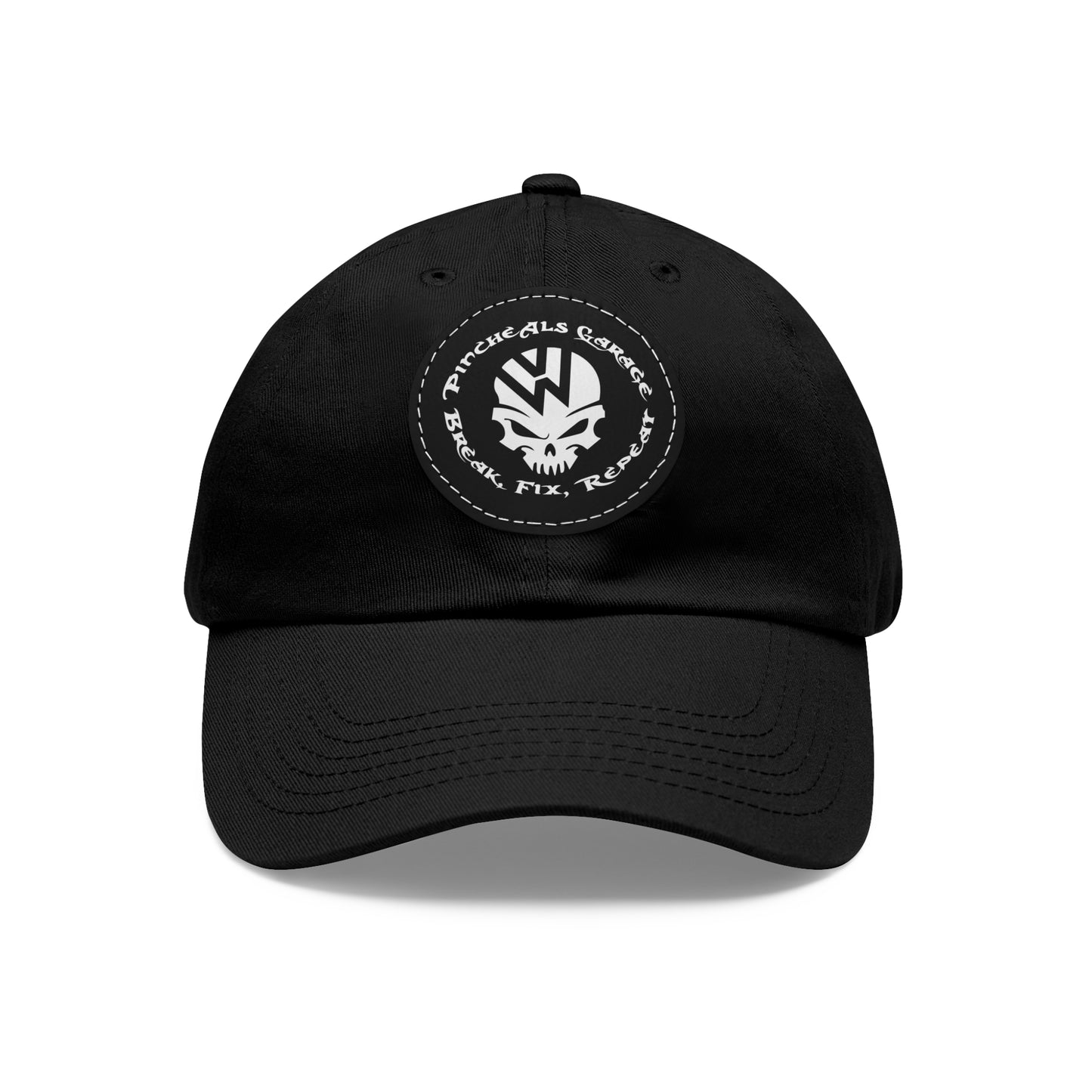 PincheAls Garage Leather Patch Hat