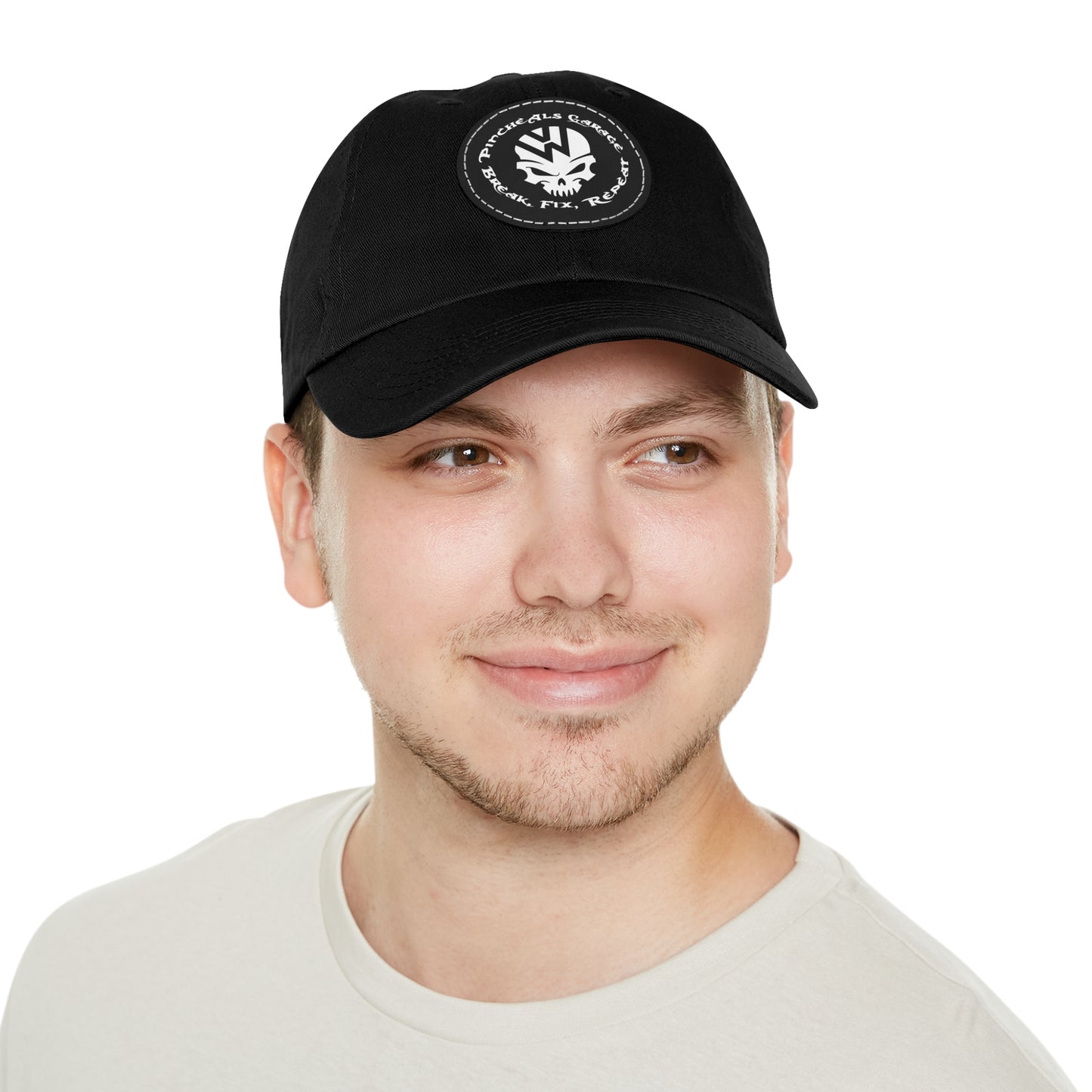 PincheAls Garage Leather Patch Hat