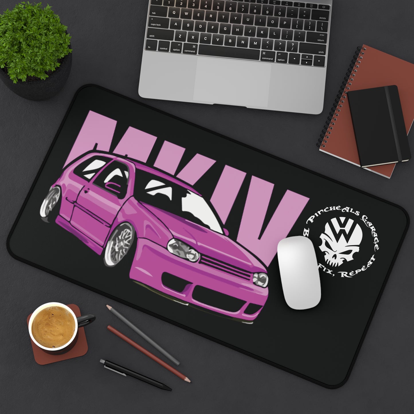 Pink MK4 R32 Desk Mat