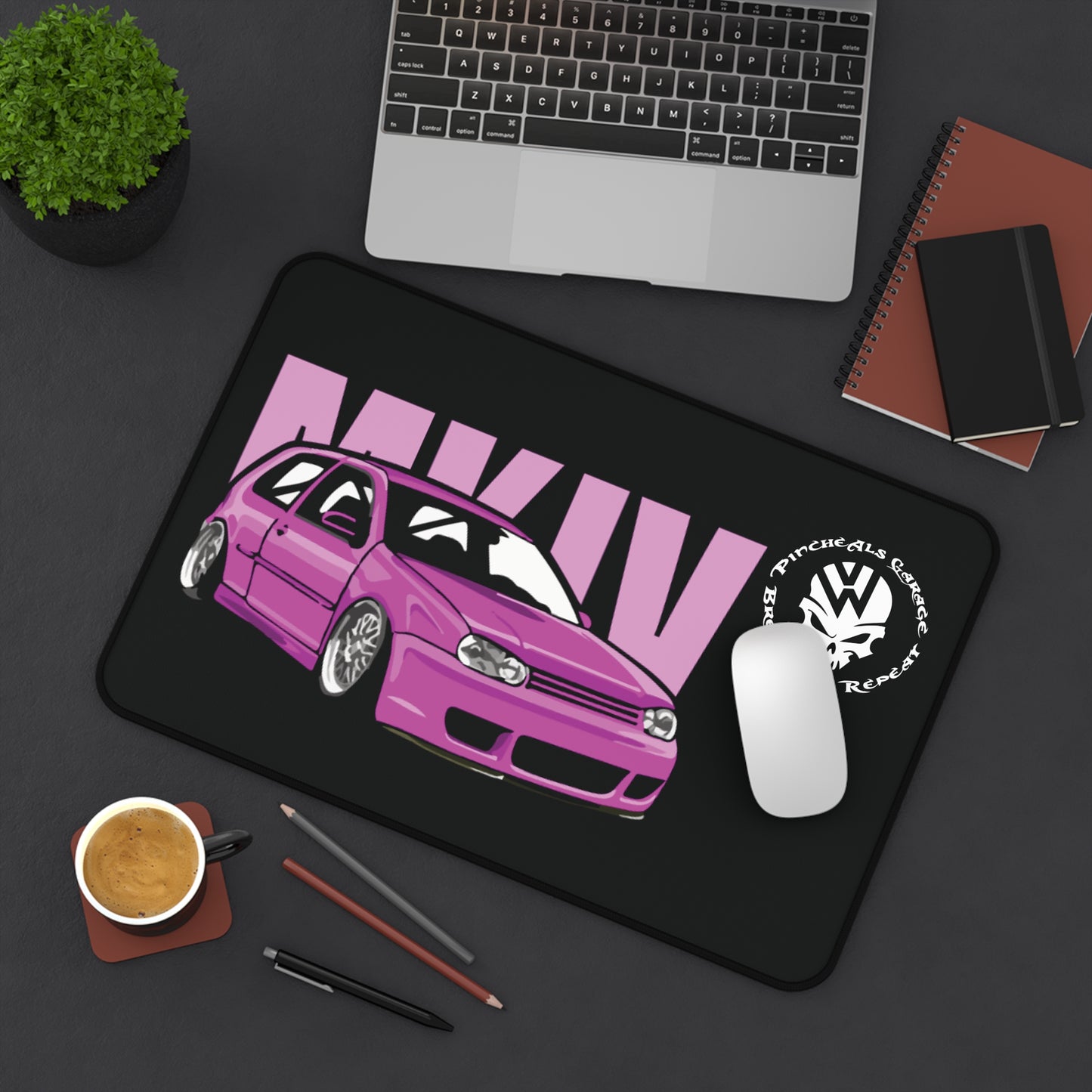 Pink MK4 R32 Desk Mat