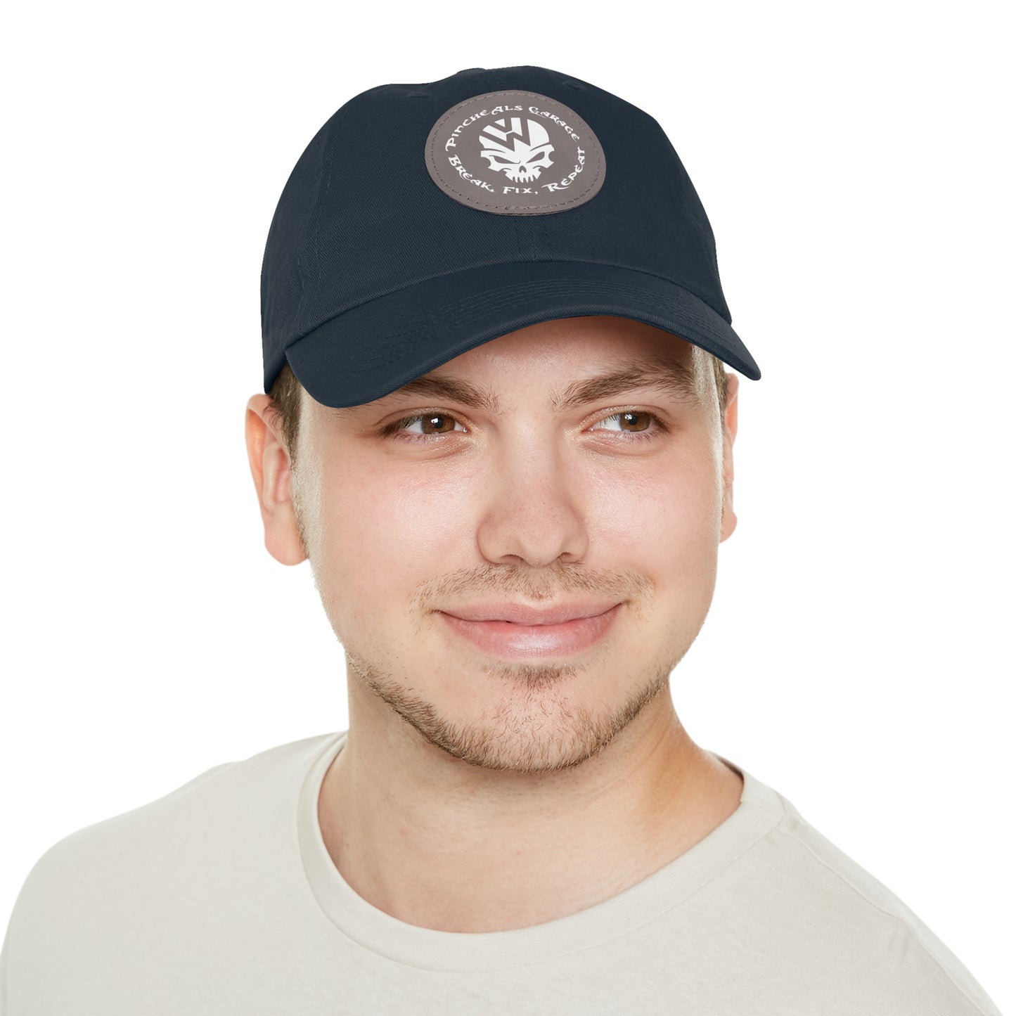 PincheAls Garage Leather Patch Hat
